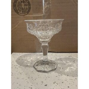 McKee Rock Crystal Clear 4 1/4" Sundae Champagne Stem EAPG Depression Glass